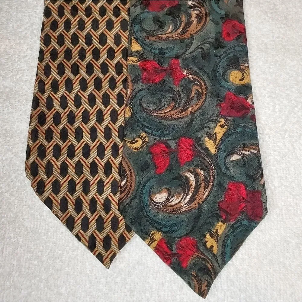 2 Addison on Madison handmade silk neck ties.